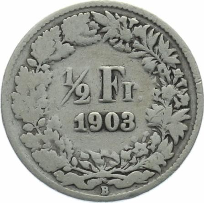 1/2 Franken 1903 B